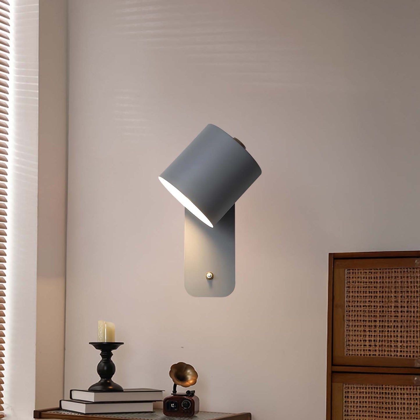 Rotatable Cylinder Minimalist Metal Wall Lamp