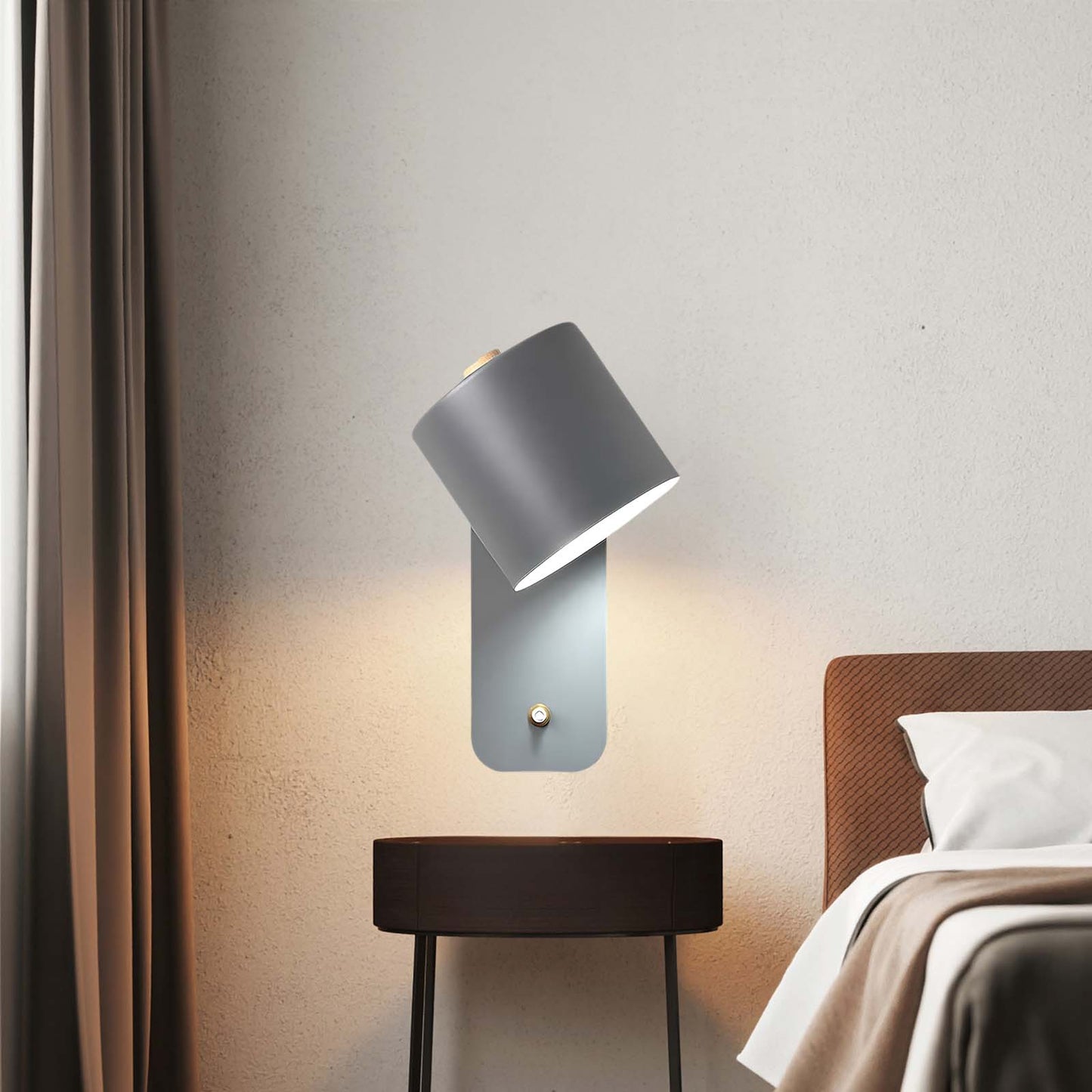 Rotatable Cylinder Minimalist Metal Wall Lamp