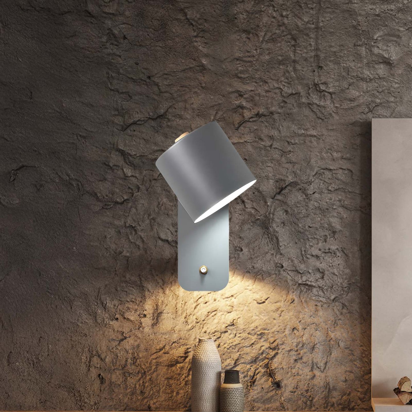 Rotatable Cylinder Minimalist Metal Wall Lamp