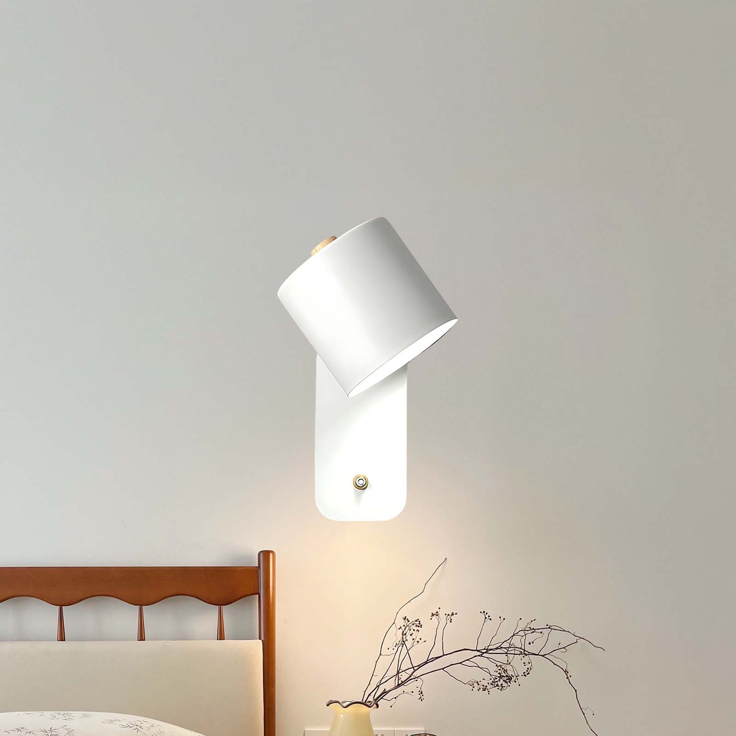 Rotatable Cylinder Minimalist Metal Wall Lamp