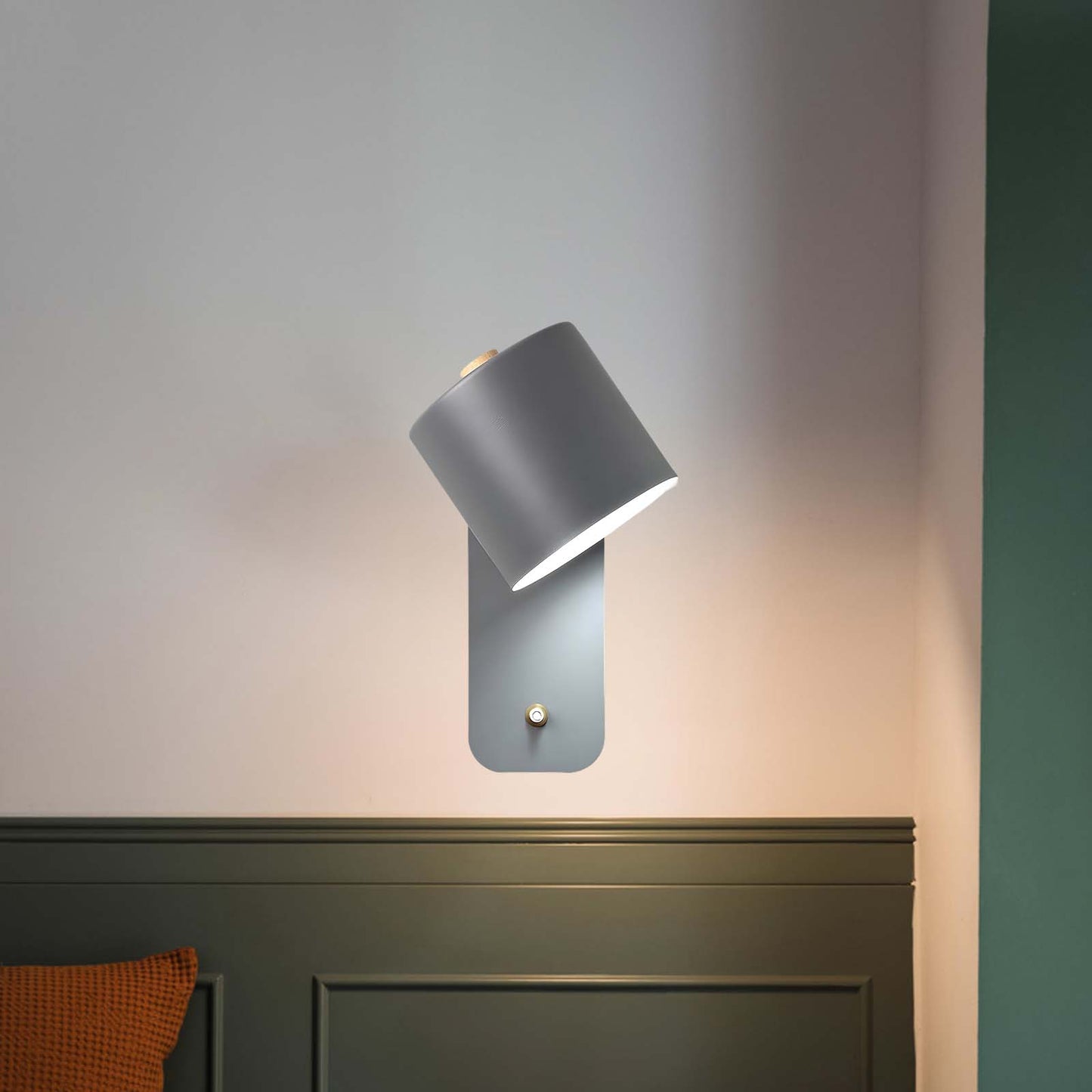 Rotatable Cylinder Minimalist Metal Wall Lamp