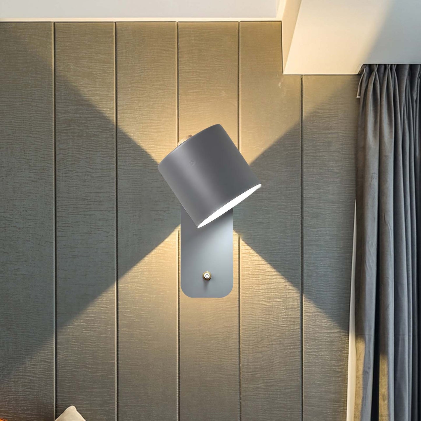 Rotatable Cylinder Minimalist Metal Wall Lamp