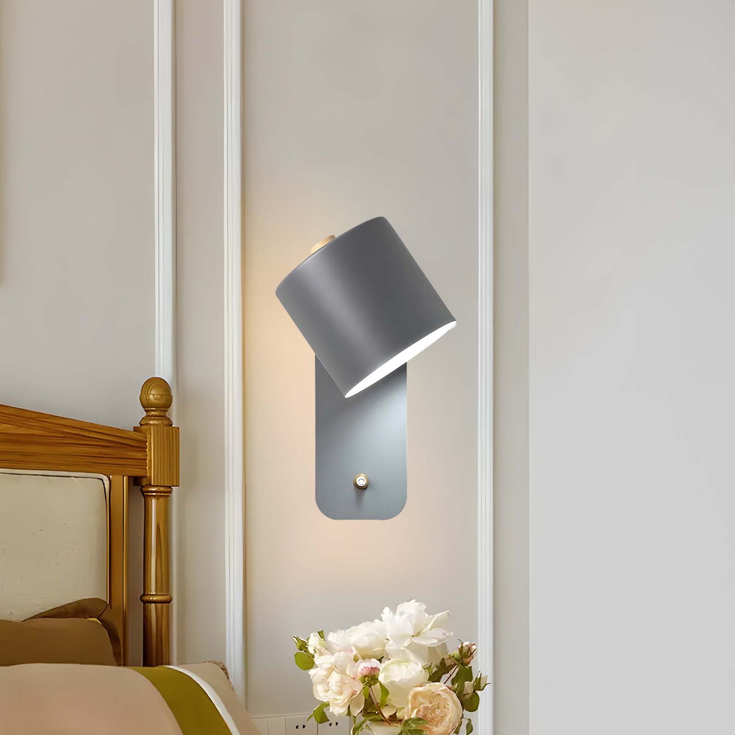 Rotatable Cylinder Minimalist Metal Wall Lamp