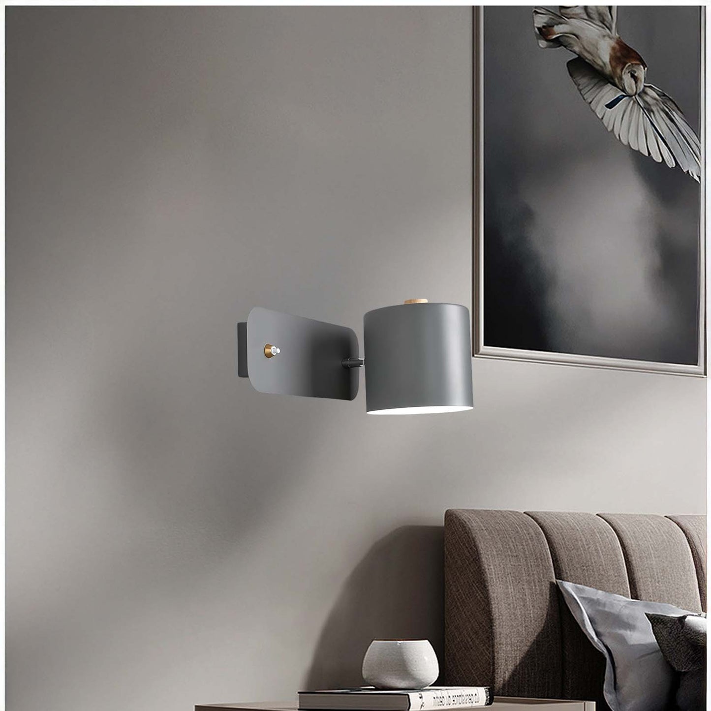 Rotatable Cylinder Minimalist Metal Wall Lamp