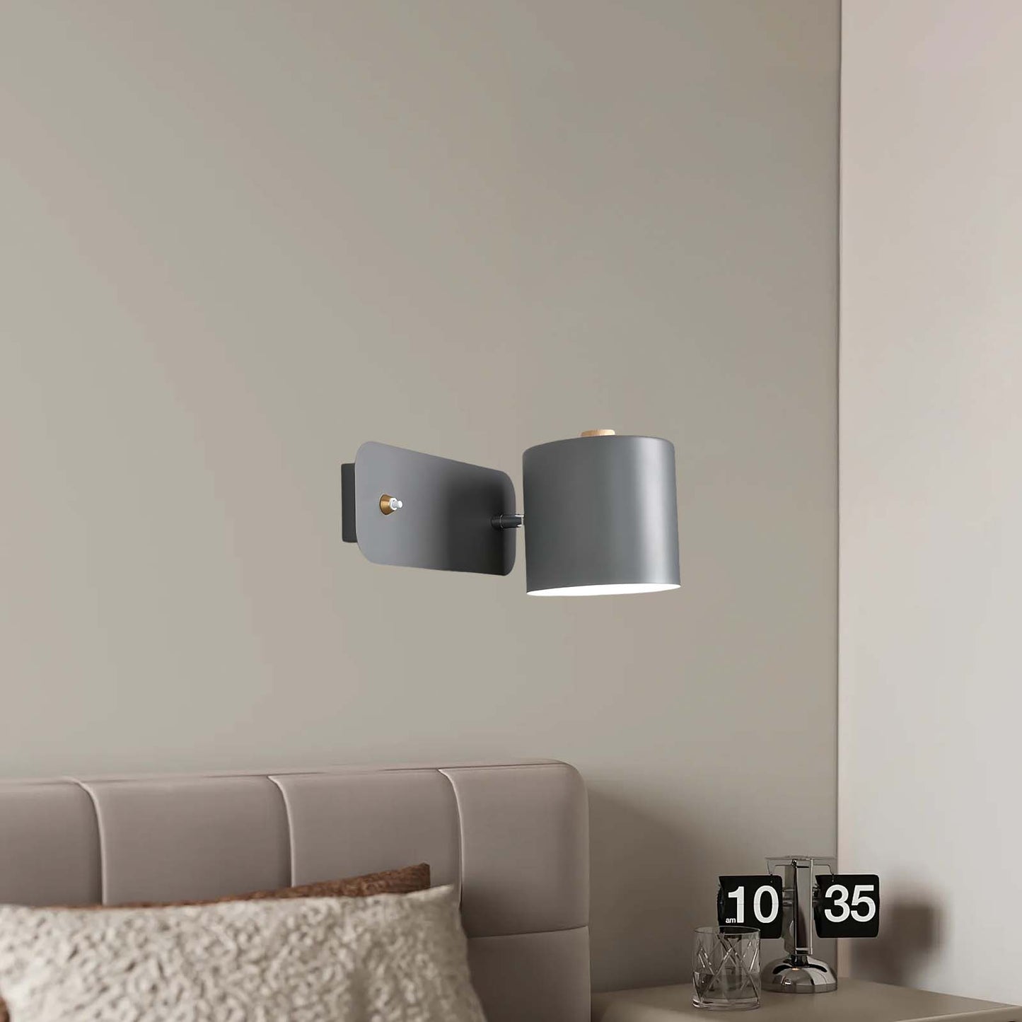 Rotatable Cylinder Minimalist Metal Wall Lamp