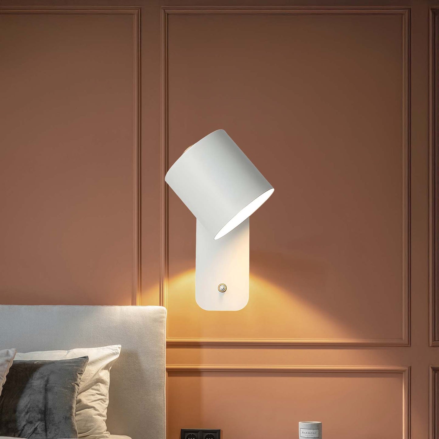 Rotatable Cylinder Minimalist Metal Wall Lamp