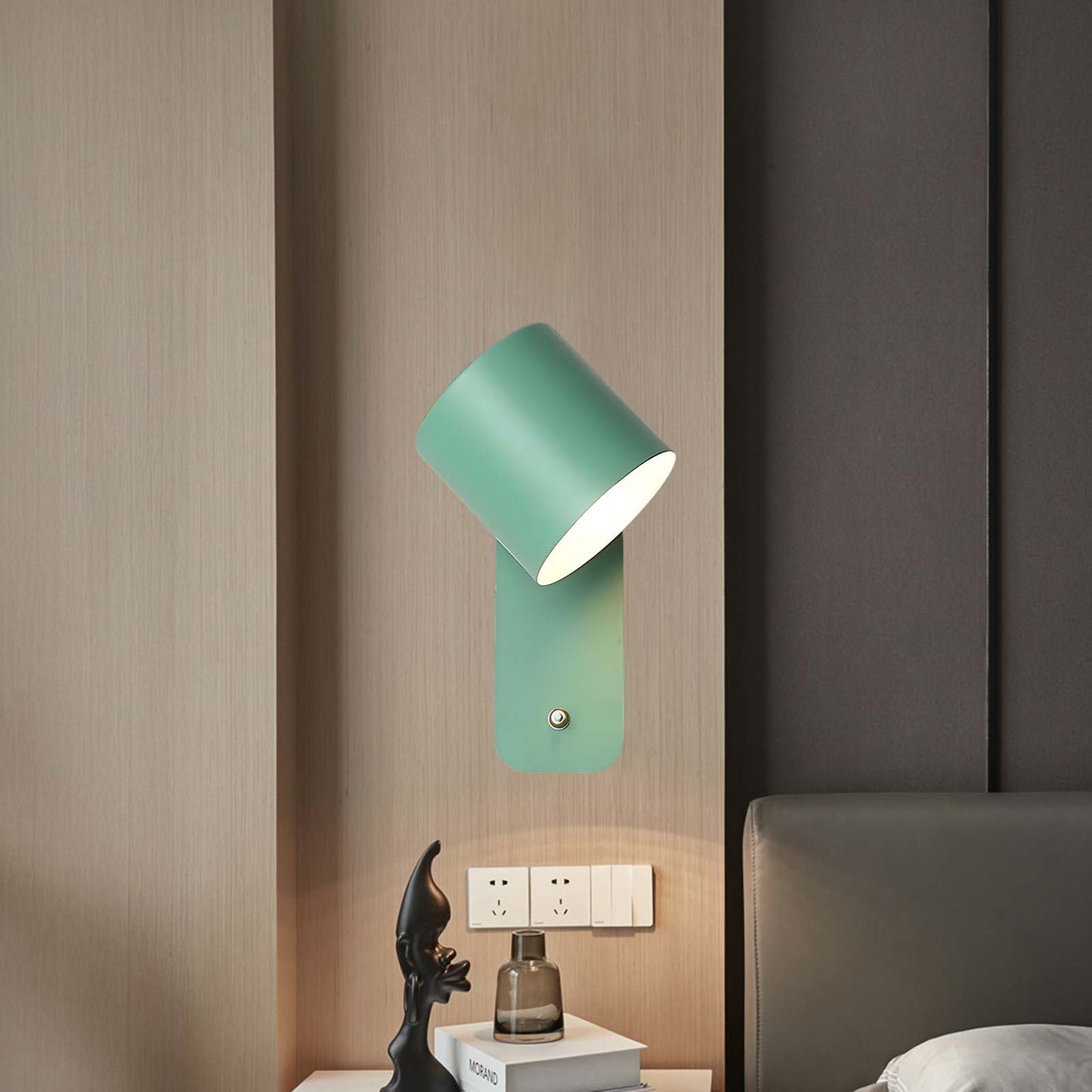 Rotatable Cylinder Minimalist Metal Wall Lamp