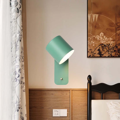 Rotatable Cylinder Minimalist Metal Wall Lamp