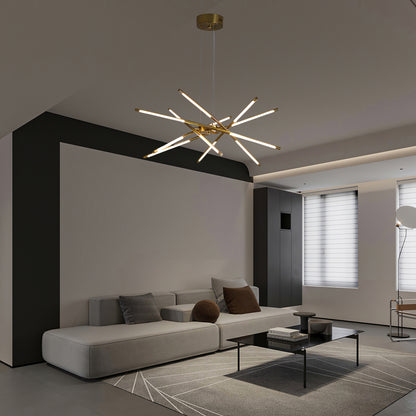 Rotatable LED Modern Metal Chandelier