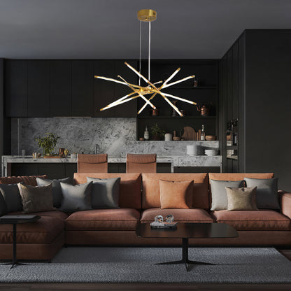 Rotatable LED Modern Metal Chandelier