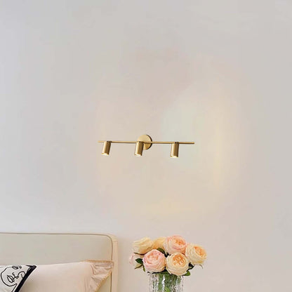 Rotatable Spotlight Art Deco Brass Wall Light