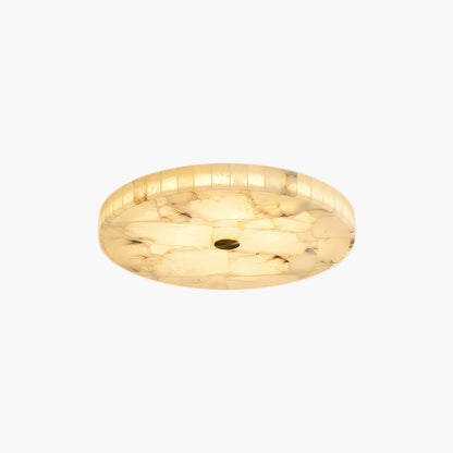 Round Alabaster Modern Metal Ceiling Lamp