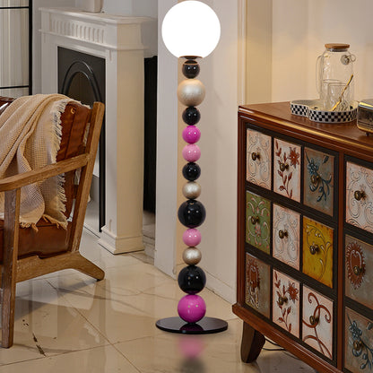 Round Balls Stacking Modern Crystal Floor Lamp