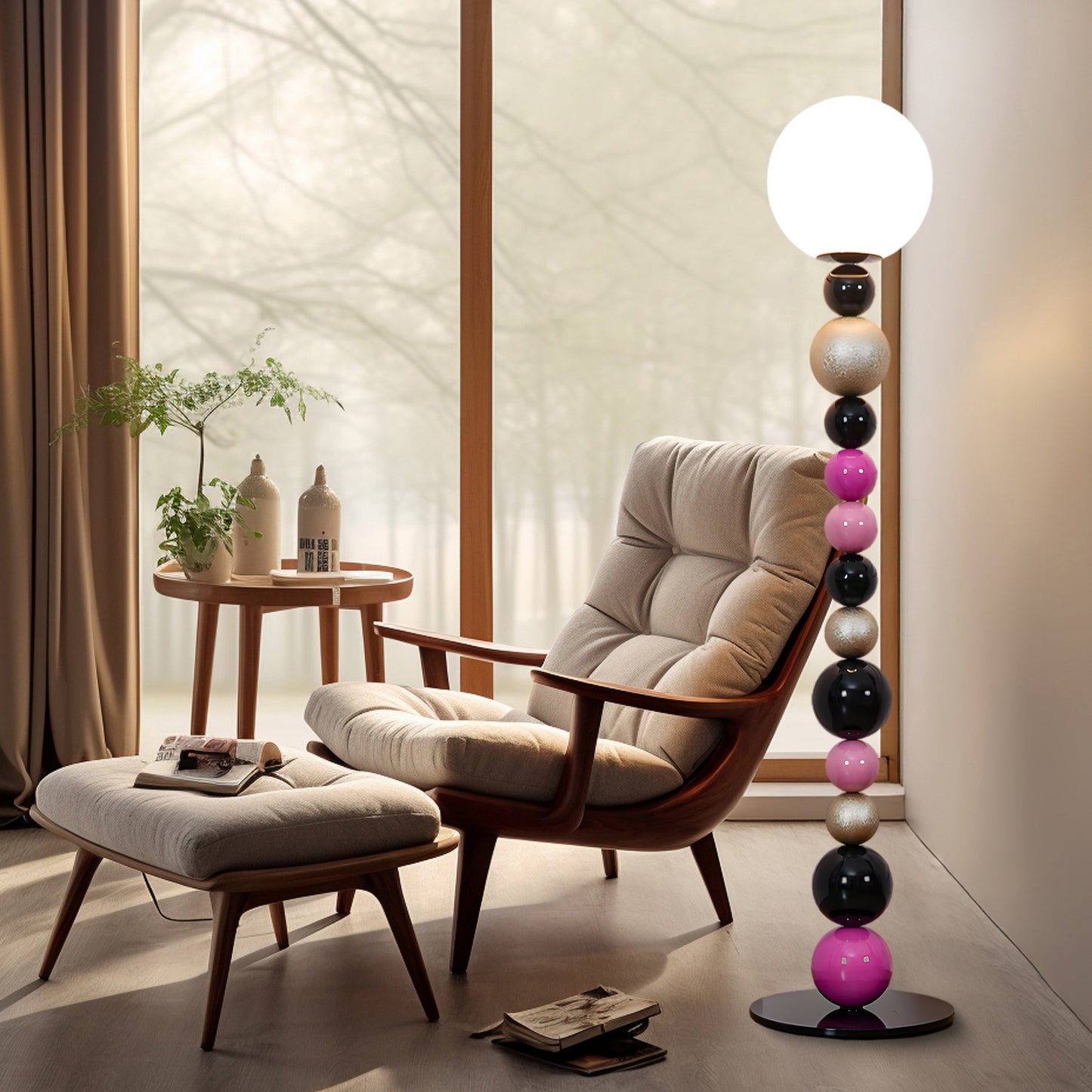 Round Balls Stacking Modern Crystal Floor Lamp