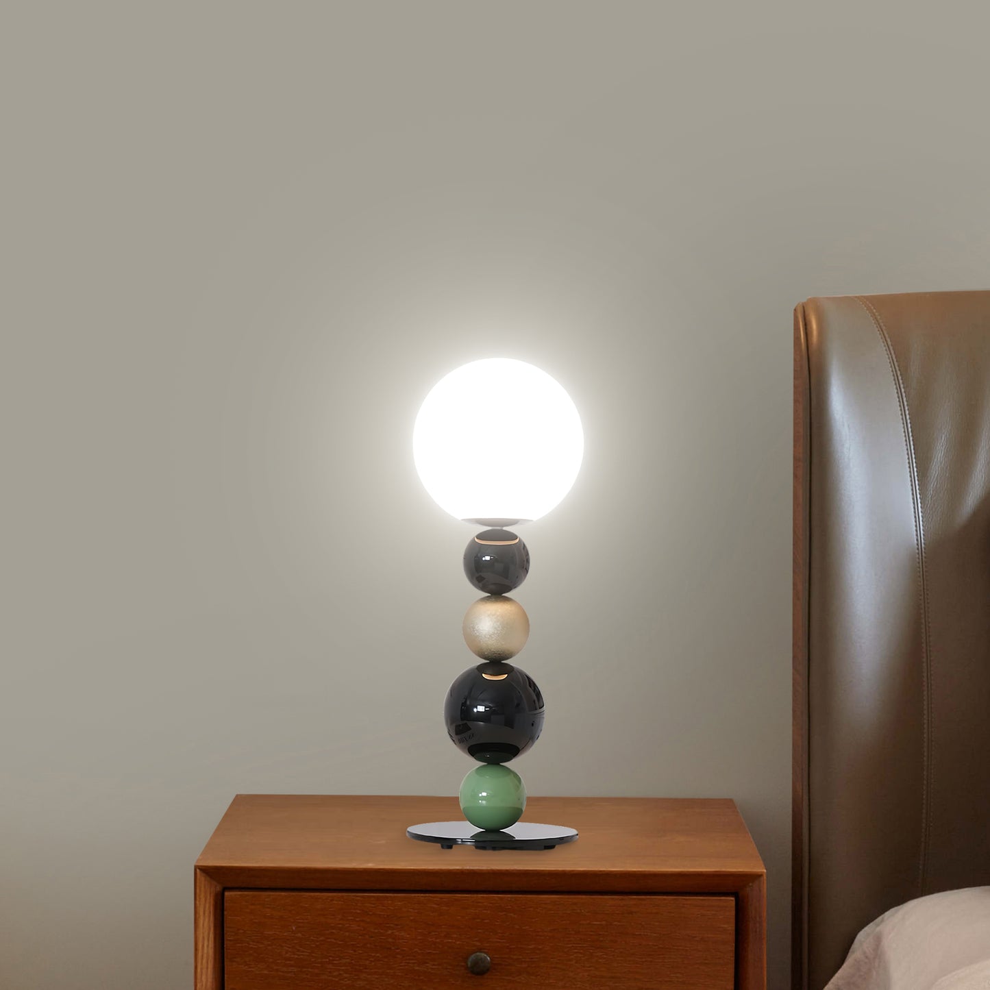 Round Balls Stacking Modern Crystal Table Lamp