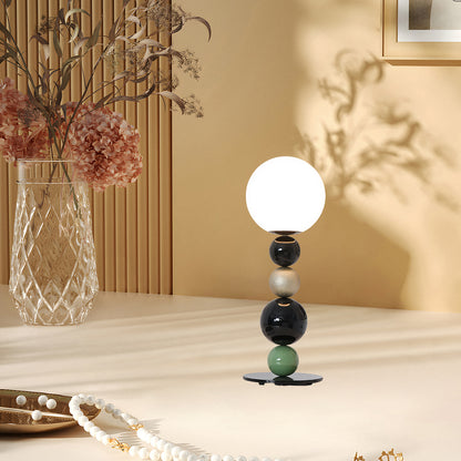 Round Balls Stacking Modern Crystal Table Lamp