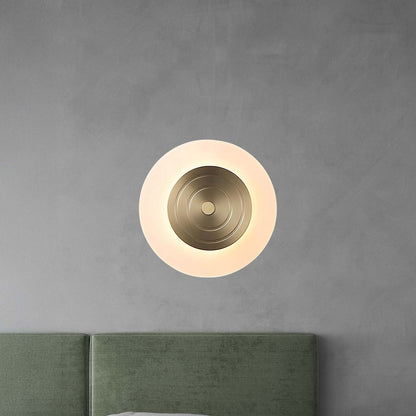 Round Moon Modern Brass Wall Lamp