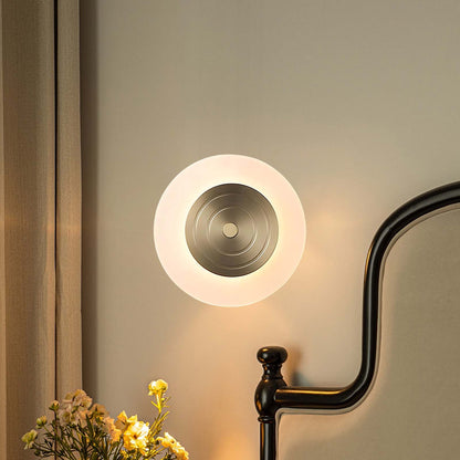 Round Moon Modern Brass Wall Lamp