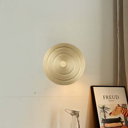 Round Moon Modern Brass Wall Lamp