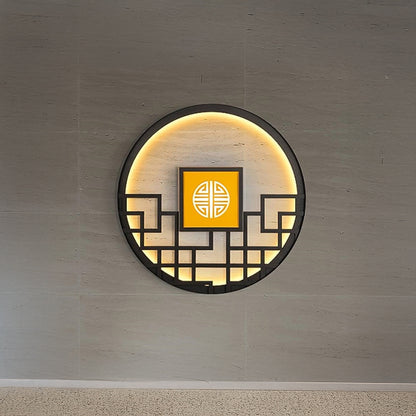 Round Outdoor Retro Steel Wall Light