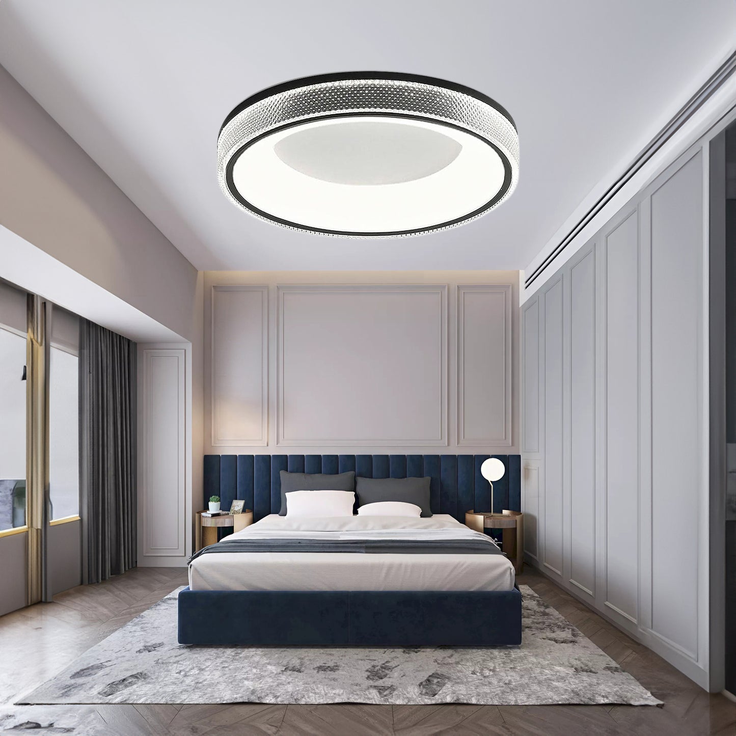 Round Shape Flush Modern Metal Ceiling Light