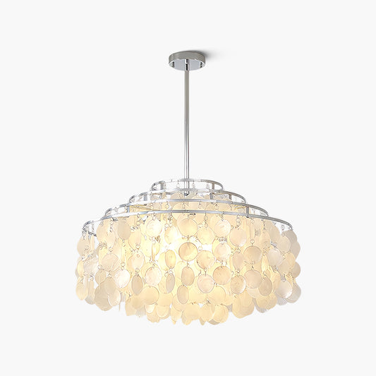 Round Shell Eclectic Metal Chandelier B