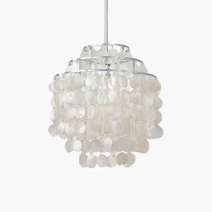 Round Shell Eclectic Metal Chandelier B