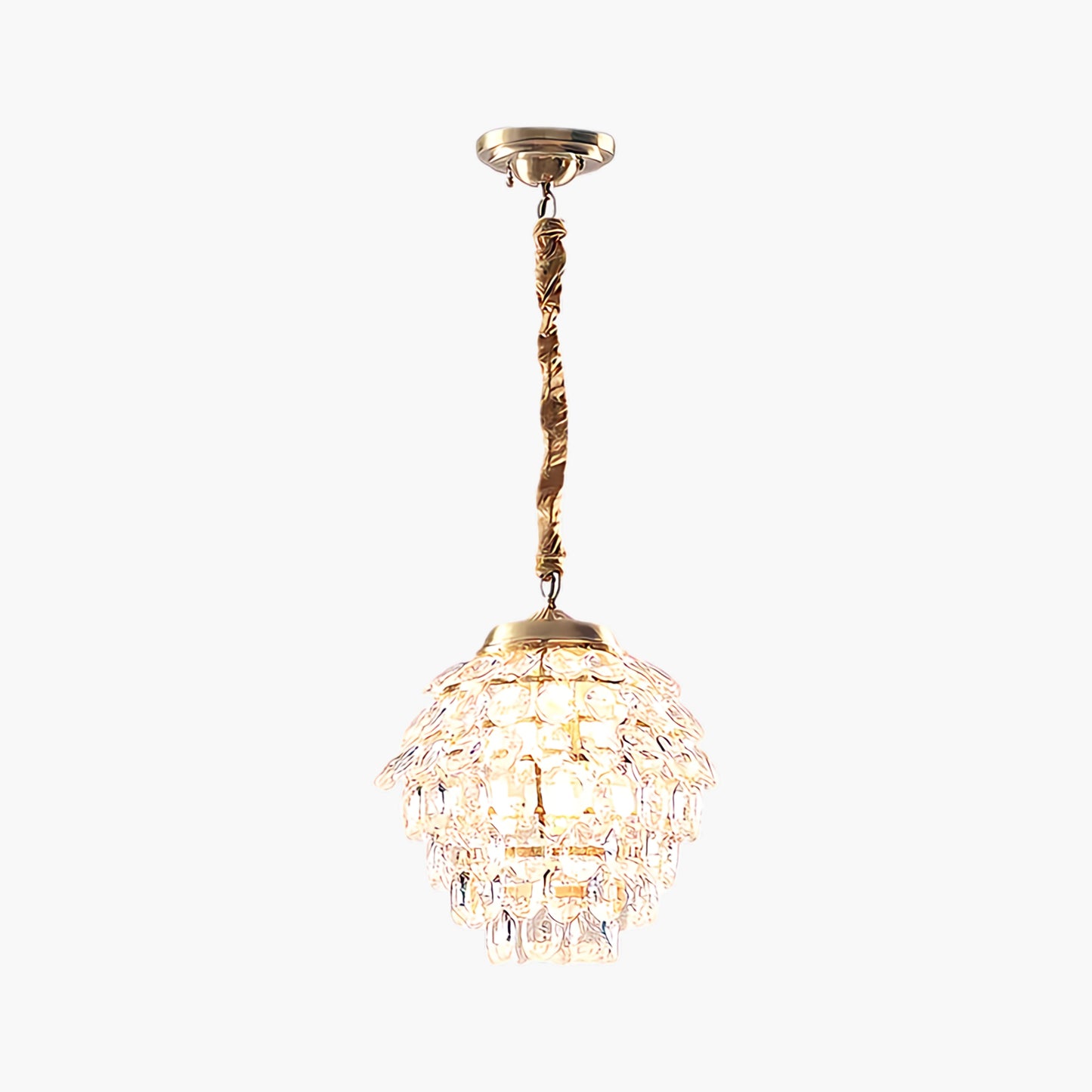 Roxanne Crystal Vintage Metal Pendant Light