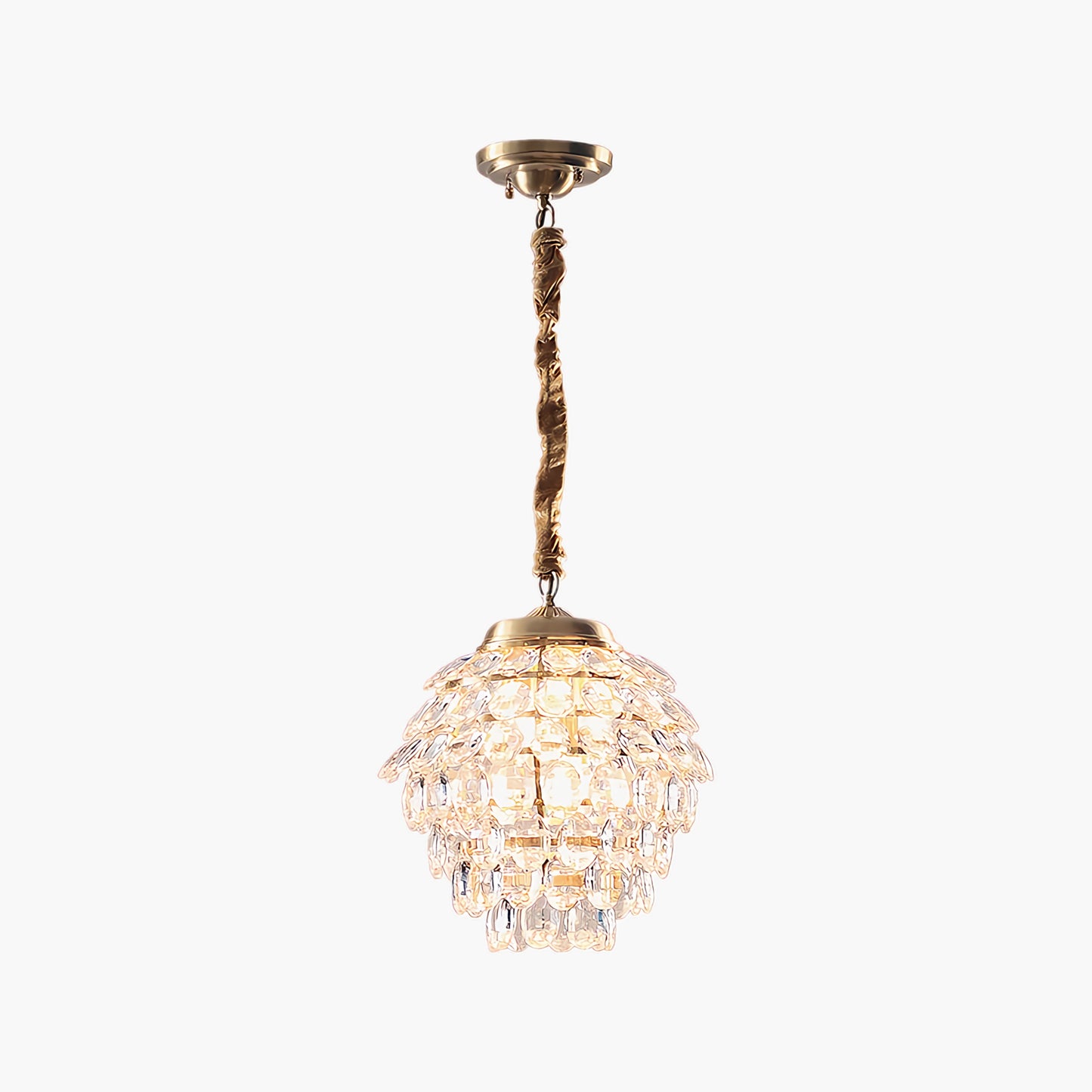 Roxanne Crystal Vintage Metal Pendant Light