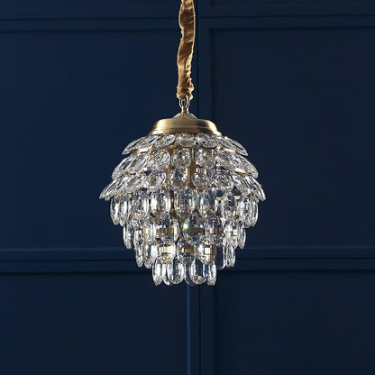 Roxanne Crystal Vintage Metal Pendant Light