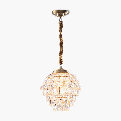 Roxanne Crystal Vintage Metal Pendant Light