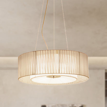 Ruffle Pleated Classic Metal Pendant Lamp