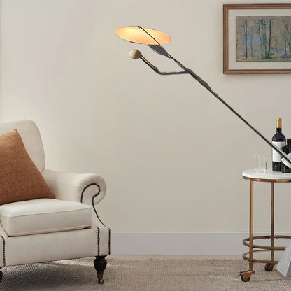 Salocchi Marble Modern Steel Floor Lamp