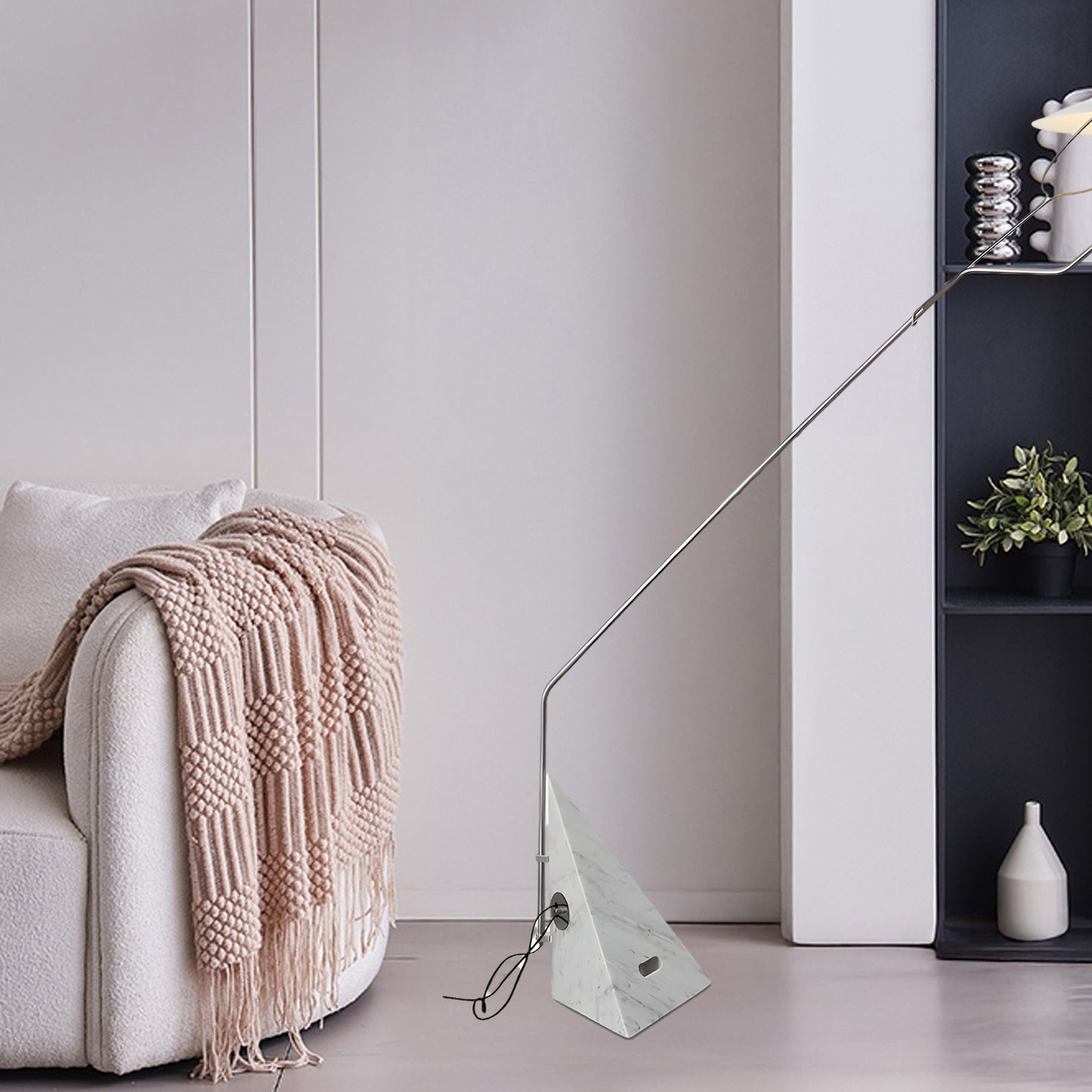 Salocchi Marble Modern Steel Floor Lamp