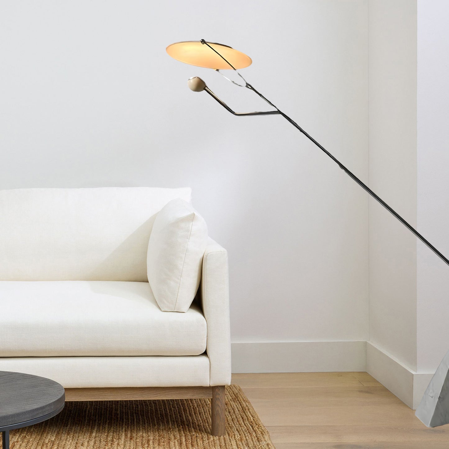 Salocchi Marble Modern Steel Floor Lamp