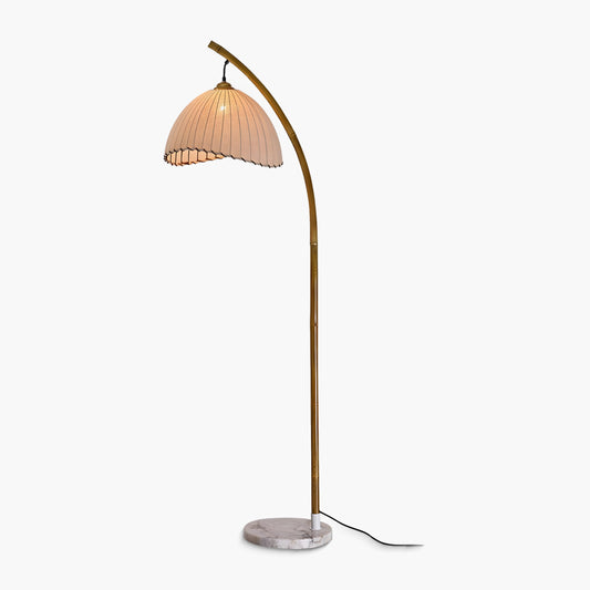 Sanna Eclectic Wood Floor Lamp