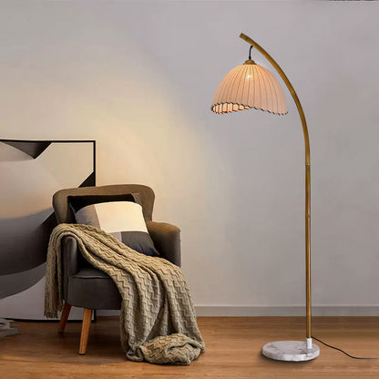 Sanna Eclectic Wood Floor Lamp