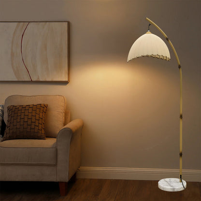 Sanna Eclectic Wood Floor Lamp