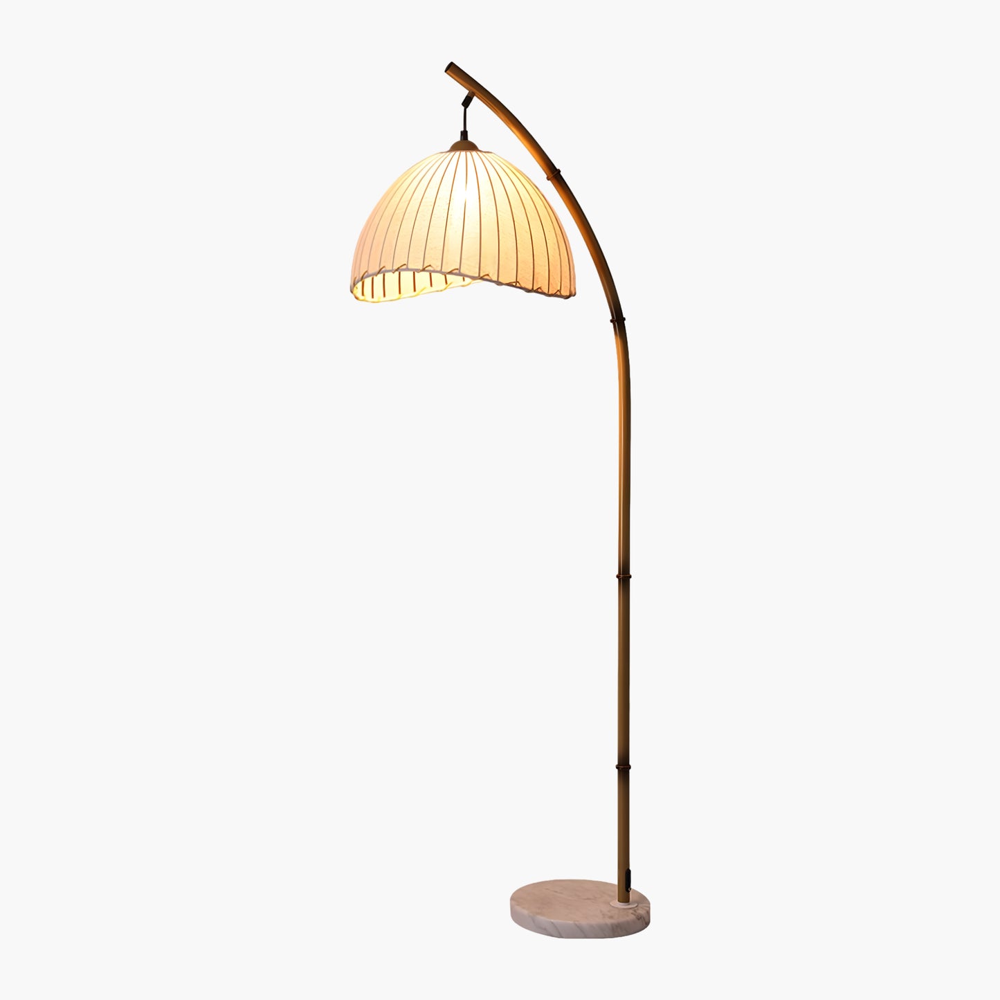 Sanna Eclectic Wood Floor Lamp