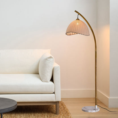 Sanna Eclectic Wood Floor Lamp