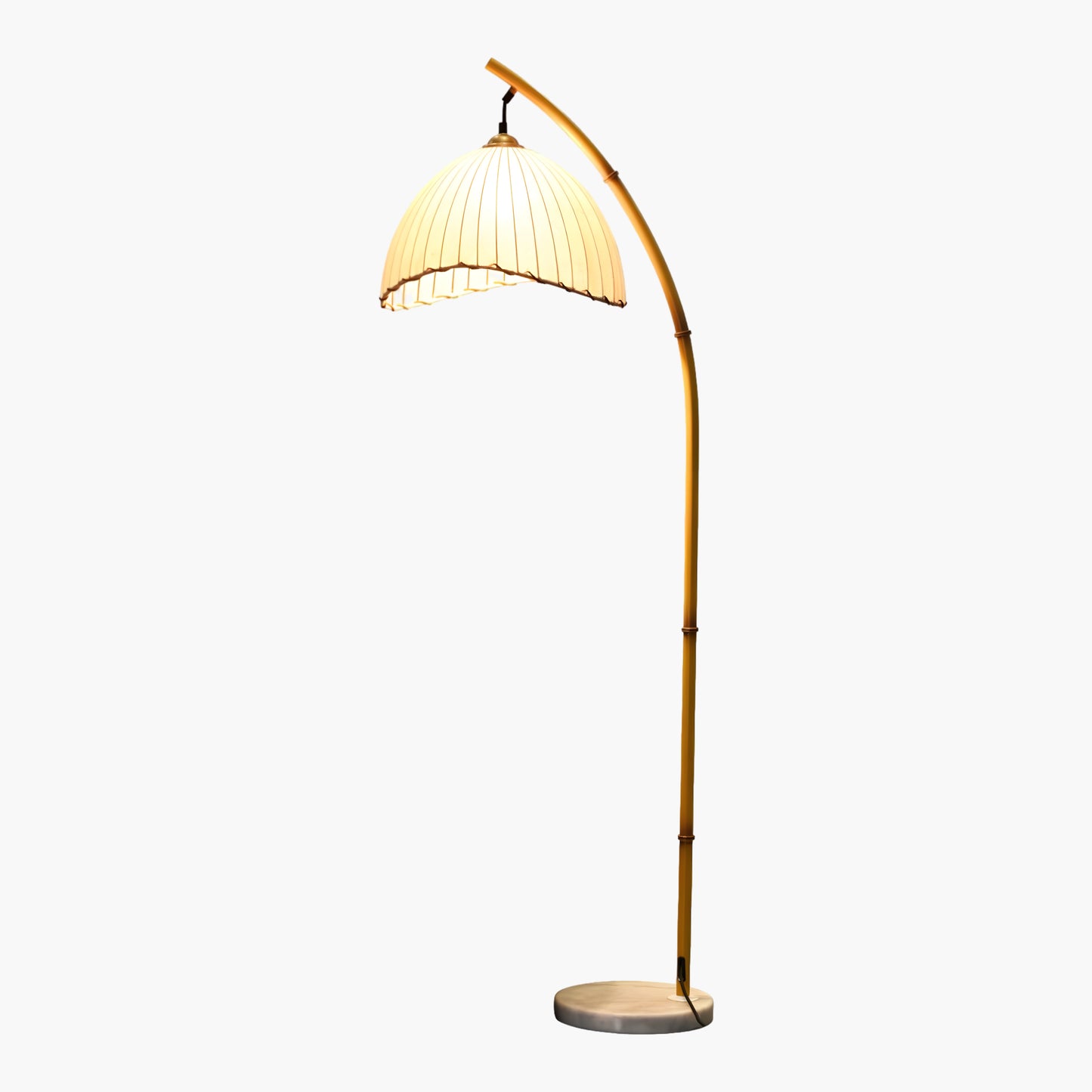 Sanna Eclectic Wood Floor Lamp