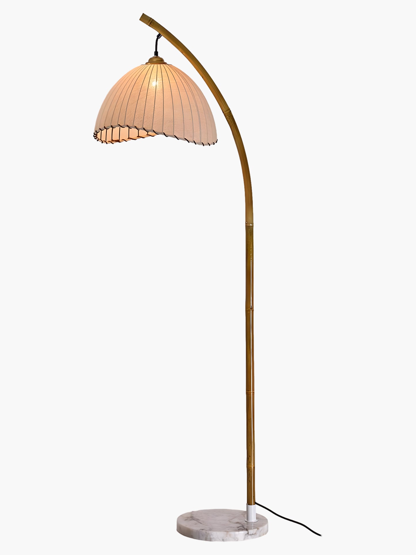 Sanna Eclectic Wood Floor Lamp