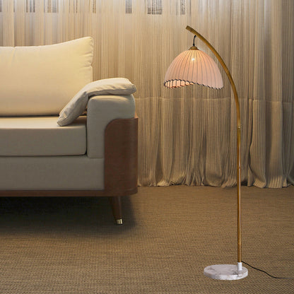 Sanna Eclectic Wood Floor Lamp