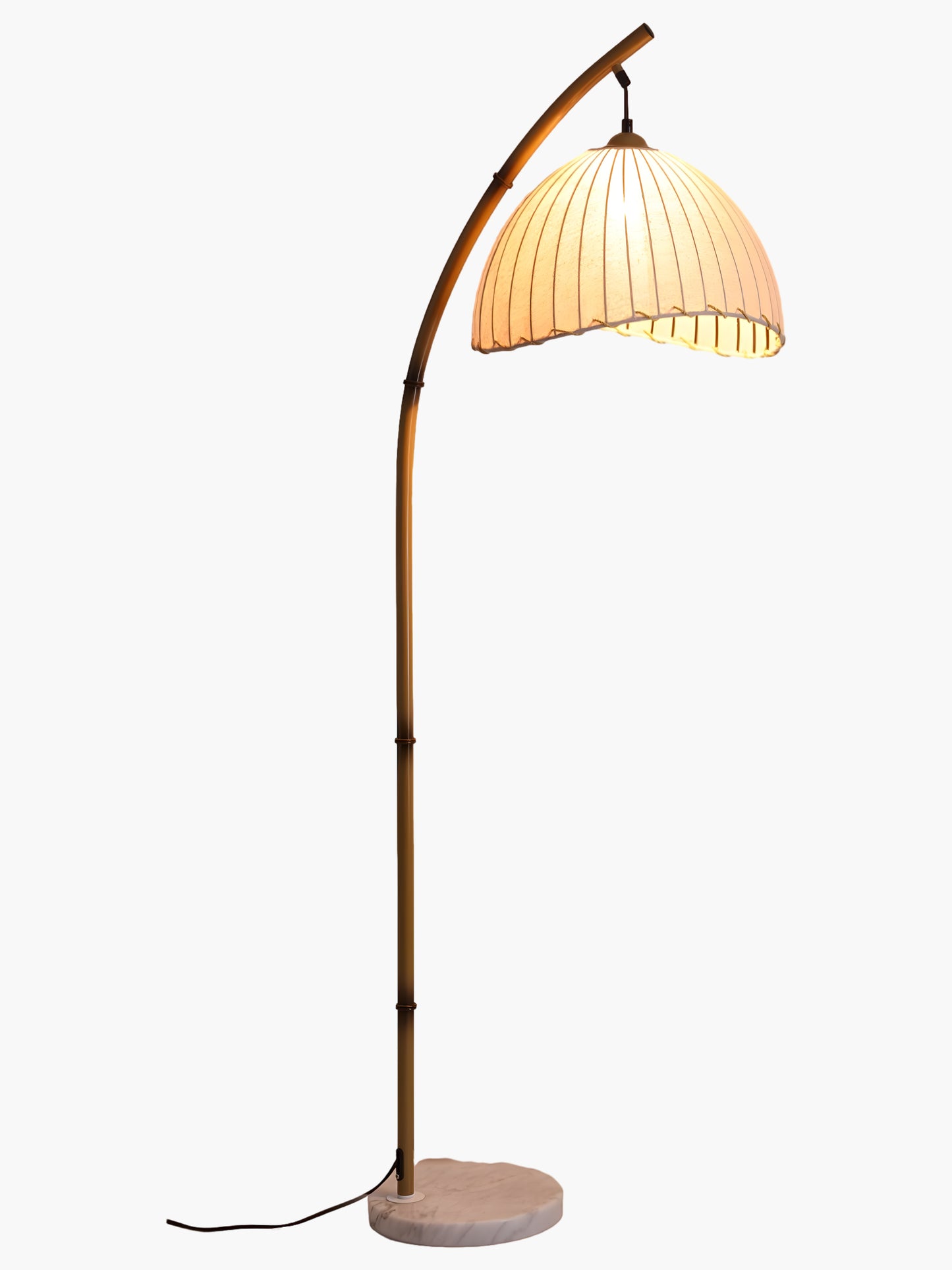 Sanna Eclectic Wood Floor Lamp