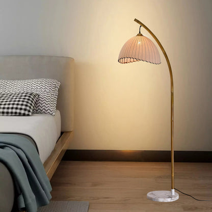 Sanna Eclectic Wood Floor Lamp