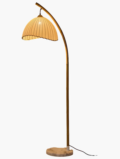 Sanna Eclectic Wood Floor Lamp