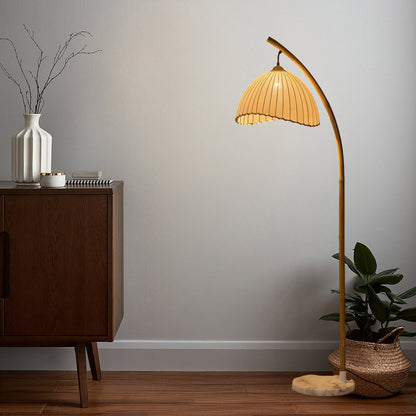 Sanna Eclectic Wood Floor Lamp