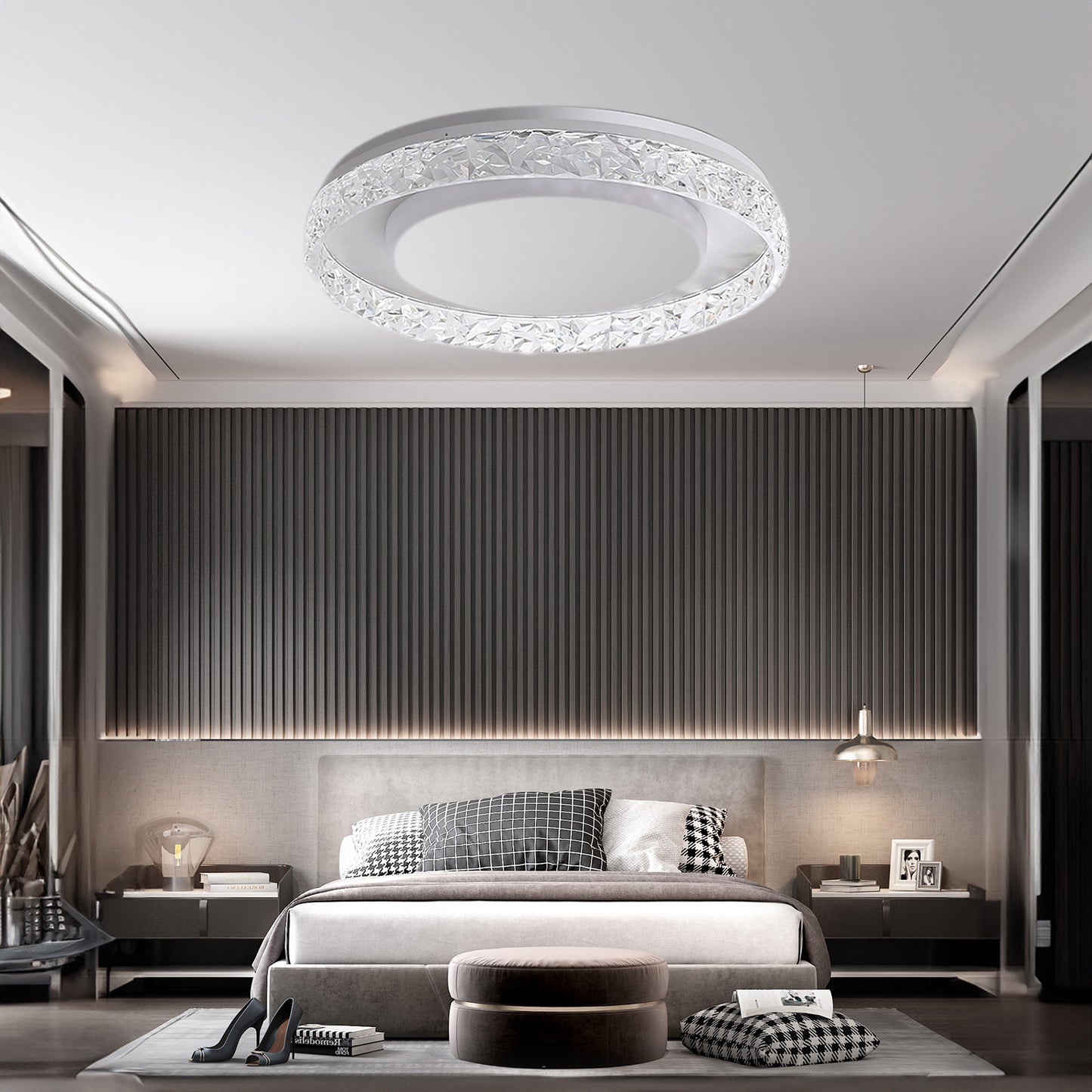 Satco Blink Plus Contemporary Metal Ceiling Light