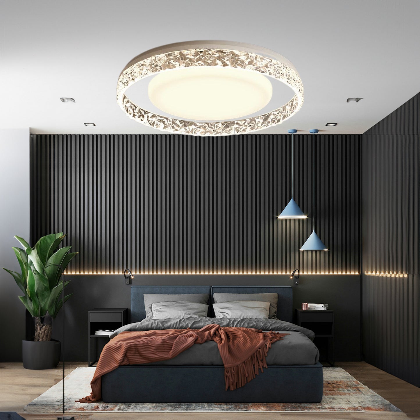 Satco Blink Plus Contemporary Metal Ceiling Light