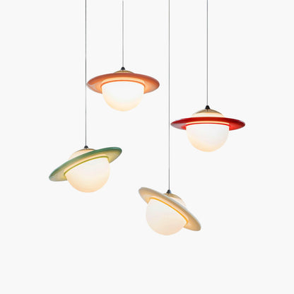 Saturn Planet Modern Crystal Pendant Lamp